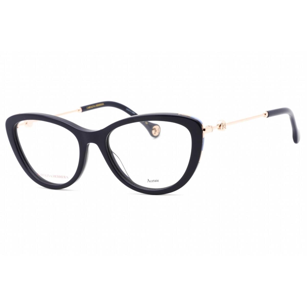 Carolina Herrera Women`s Eyeglasses Blue Plastic Cat Eye Frame CH 0021 0PJP - Frame: Blue, Lens: Clear Demo