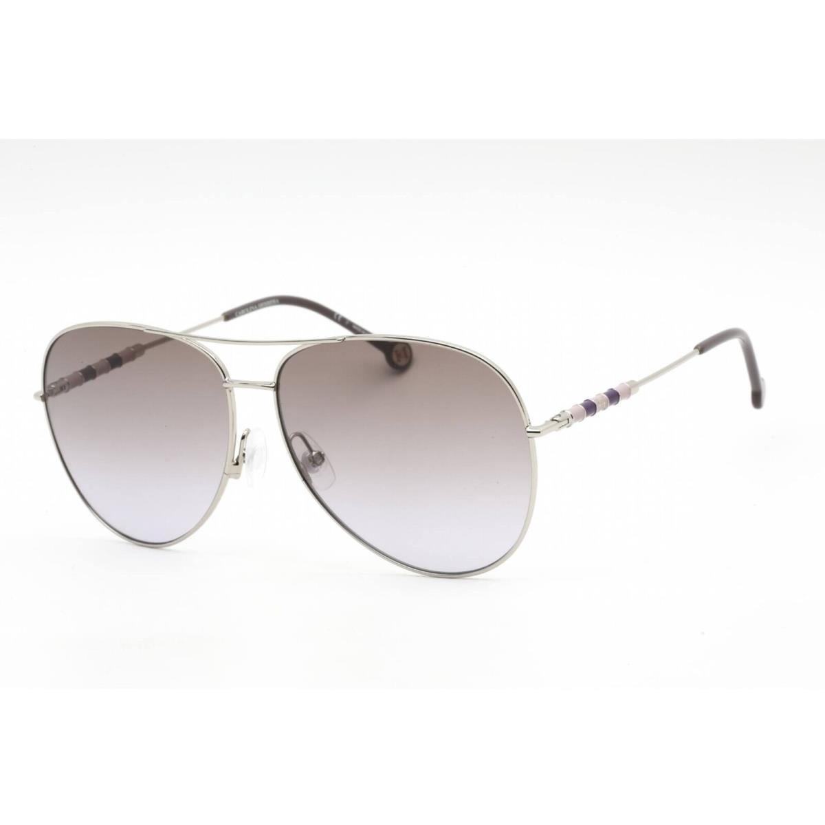 Carolina Herrera Women`s Sunglasses Full Rim Light Gold Frame CH 0034/S 03YG QR - Frame: Light Gold, Lens: Brown Sh Violet