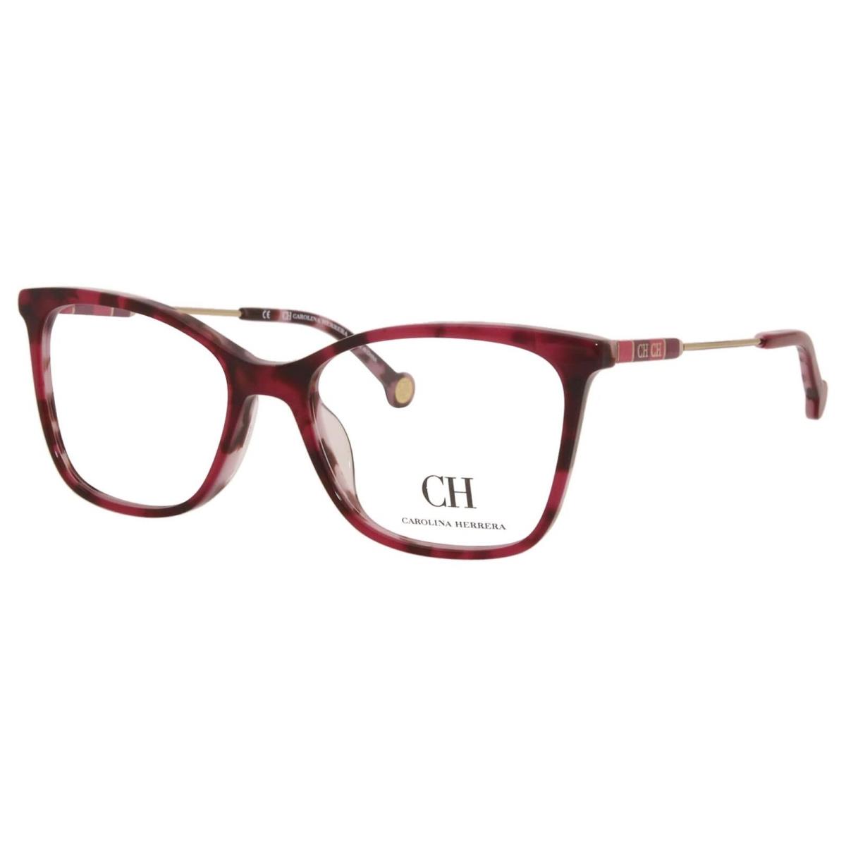 Carolina Herrera Vhe 846K 01GT Burgundy Black Eyeglasses 53/17/140 - Carolina Herrera Vhe846k Prescription-ready Eyeglasses Inc, Frame: Burgundy, Manufacturer: 01GT