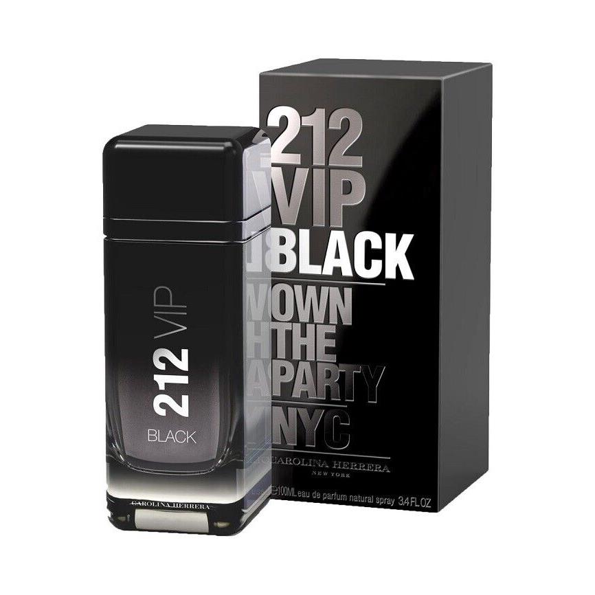 Carolina Herrera 212 Vip Black For Men Cologne 3.4 oz 100 ml Edp Spray