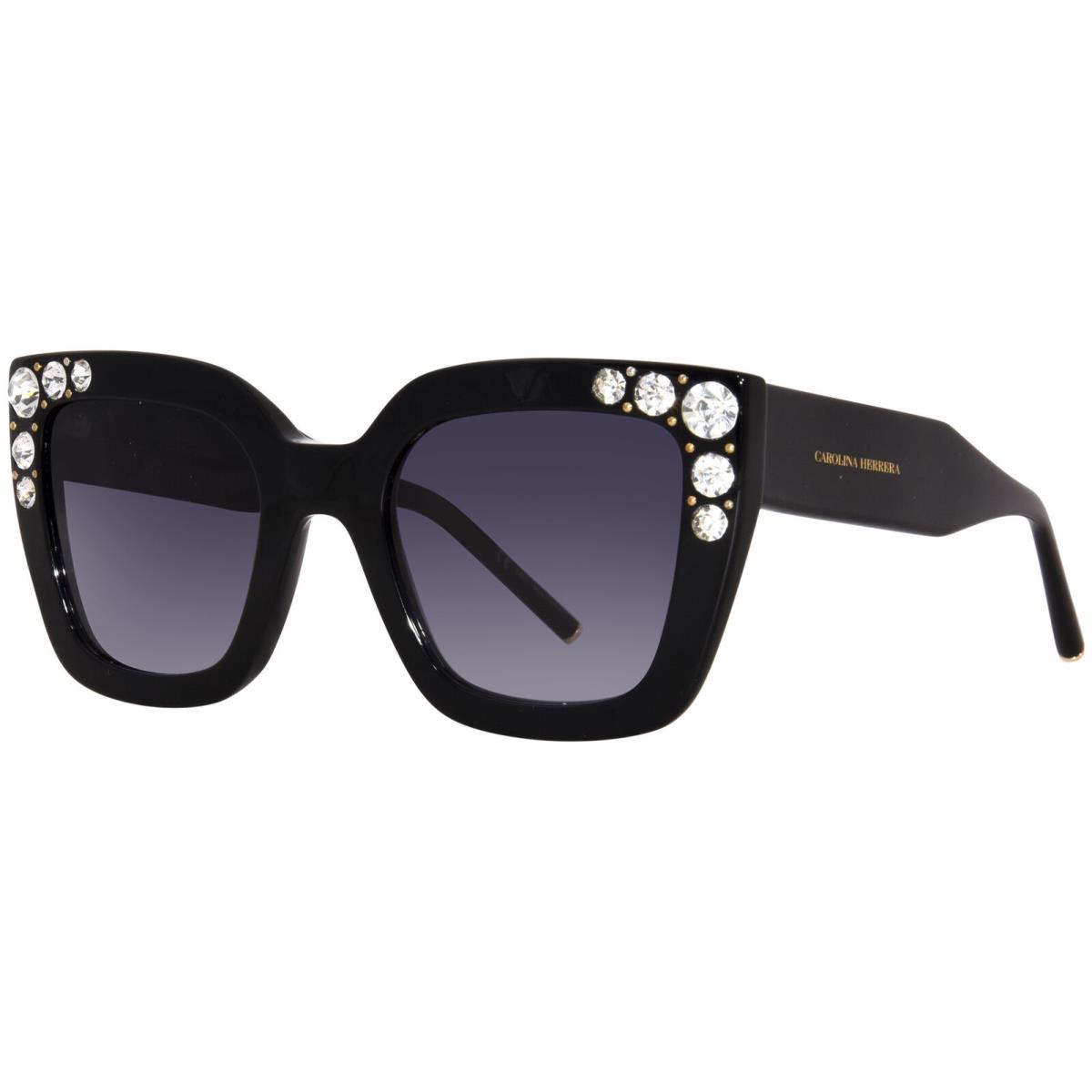 Carolina Herrera Her 0130/S 8079O Sunglasses Women`s Black/gemstones/grey 52-mm