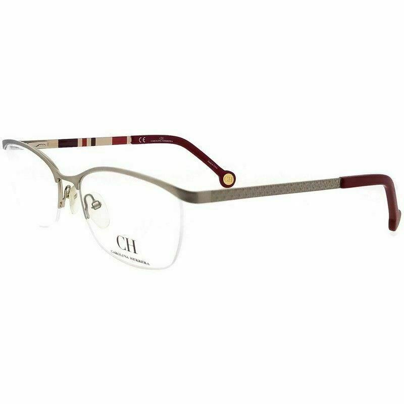 Carolina Herrera VHE060 08FE 54 Square Unisex Shiny Caramel Frame Eyeglasses