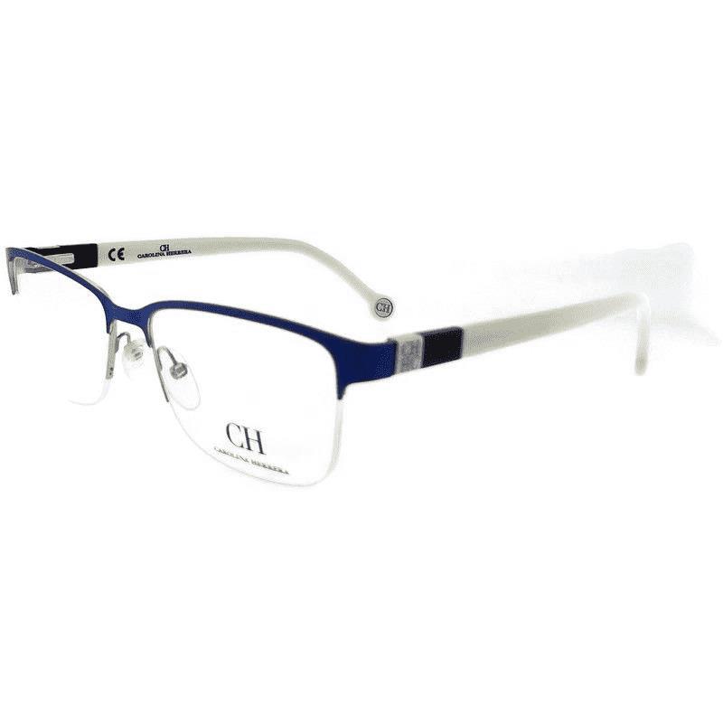 Carolina Herrera VHE038 07A5 53 Rectangle Women s Blue Frame Clear Eyeglasses