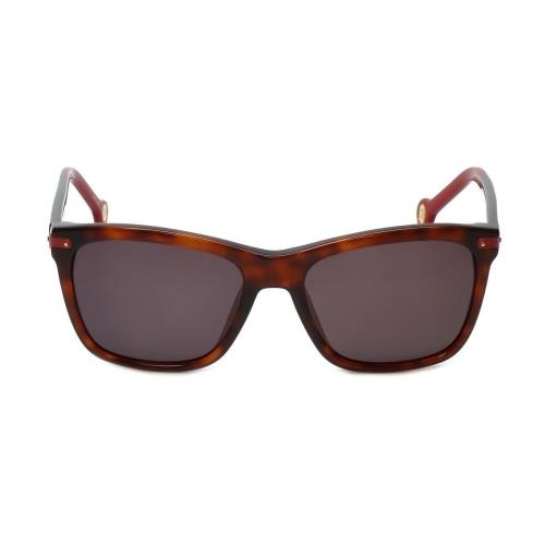 Carolina Herrera Designer Sunglasses SHE603-09XW in Havana Plasticmm - Tortoise Havana, Frame: Brown, Lens: Gray