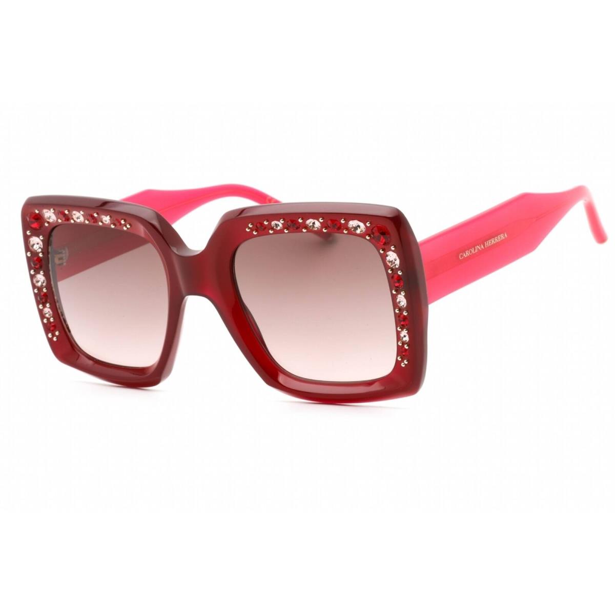 Carolina Herrera Women`s Sunglasses Burgundy Pink Full Rim Her 0178/S 00T5 HA - Frame: Burgundy Pink, Lens: Brown Sf