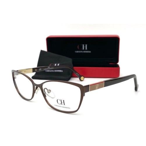 Carolina Herrera VHE073 0G28 Brown / Demo Lenses 54mm Eyeglasses