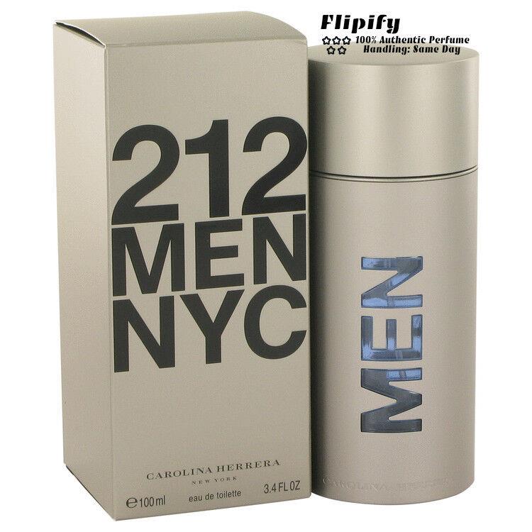 212 Cologne By Carolina Herrera For Men 3.4 oz Edt Perfume Spray