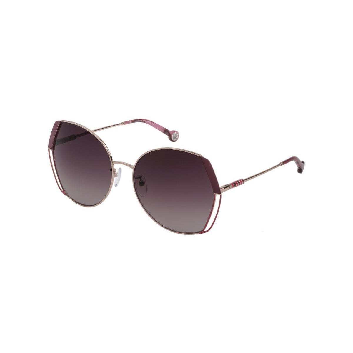 Carolina Herrera SHE162-0E59 Burgundy Gold Sunglasses