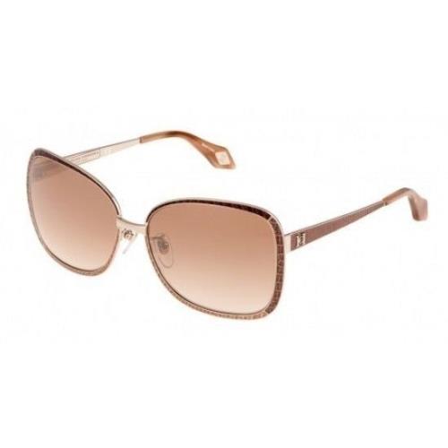 Carolina Herrera York Sunglasses SHN024-594X Shiny Liget Gold 58mm with Case