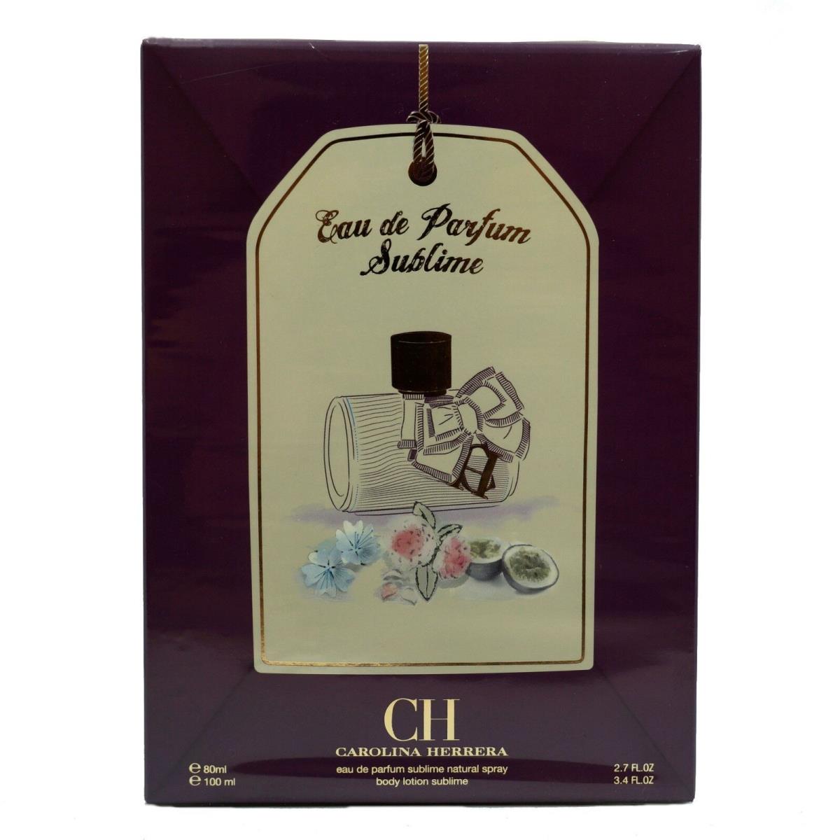 Carolina Herrera CH Sublime 2 Piece Gift Set Eau DE Parfum Spray 80ML T/p