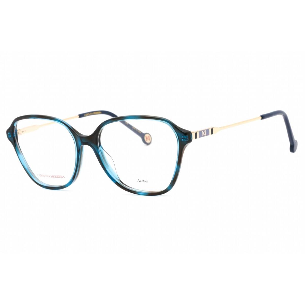 Carolina Herrera Women`s Eyeglasses Blue Havana Butterfly Frame Her 0117 0JBW