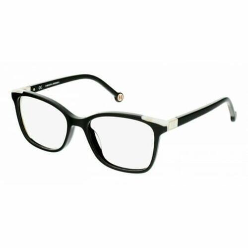 Carolina Herrera Vhe 874W 0700 Black White Eyeglasses 51/16/135