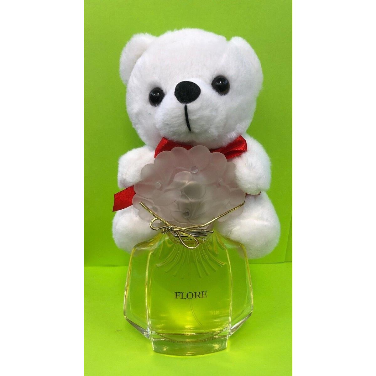 Carolina Herrera Flore Women 3.4 oz Eau De Parfum Spray Full with Teddy