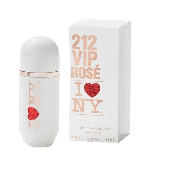 Carolina Herrera 212 Vip Rose I Love NY 2.7 Oz. 80ml Eau de Parfum Limited Edition Women