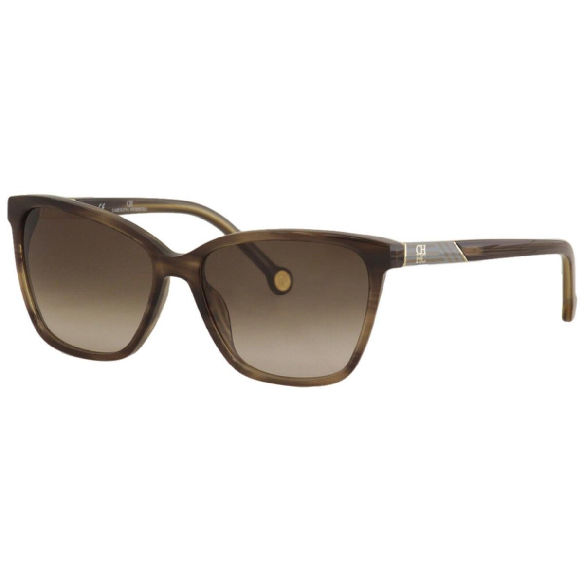 Carolina Herrera Sunglasses She 796 06YZ Brown Square 57 mm