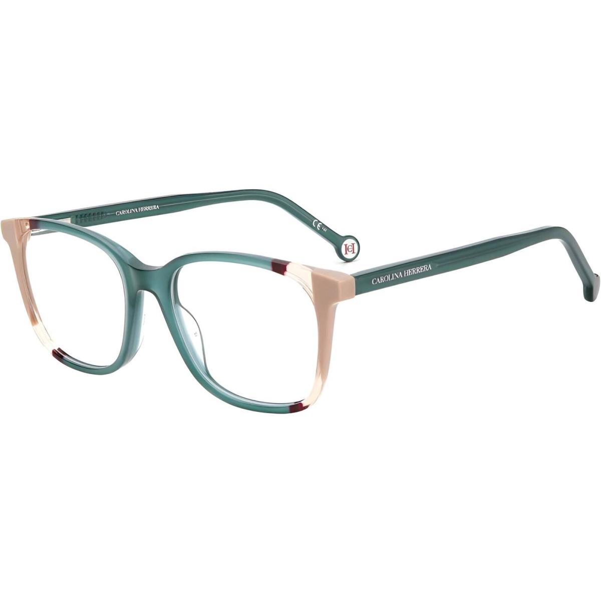 Carolina Herrera Women`s Eyeglasses Teal Brown Plastic Square Frame CH 0065 0HBJ