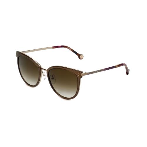 Carolina Herrera Designer Sunglasses SHE102-08FE in Brown Violet