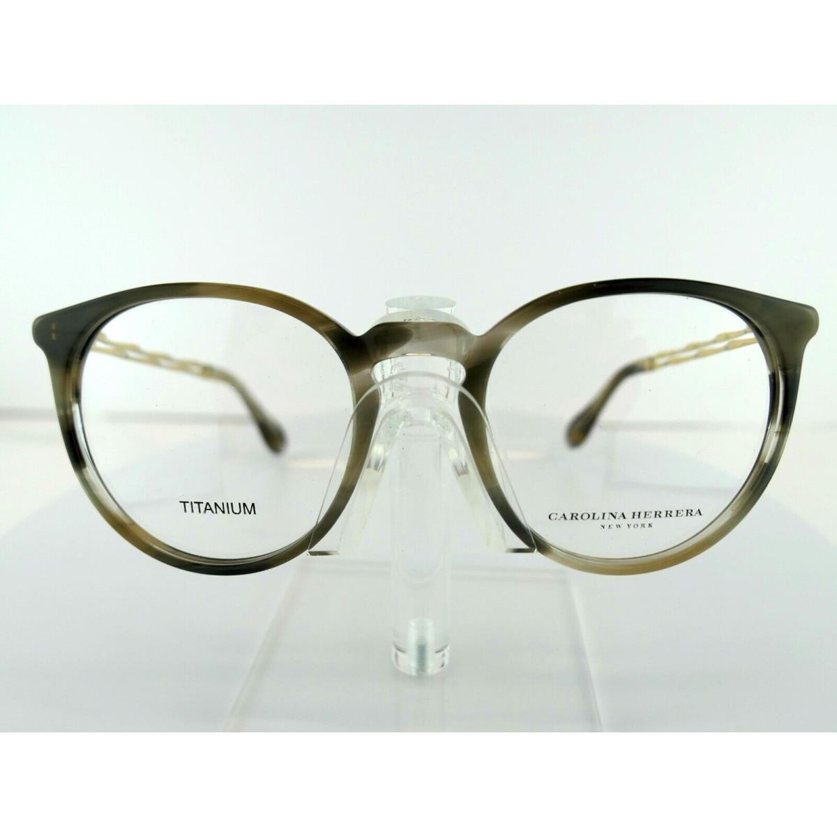 Carolina Herrera Vhn 588S 09T8 Taupe 50-20-135 Titanium Eyeglasses Frames