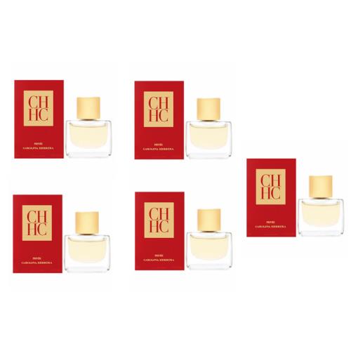 Lot of 5 CH Privee Carolina Herrera 5ml/.17oz Eau De Parfum Miniature Bottle