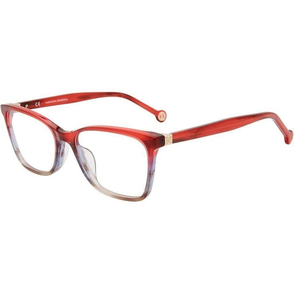 Carolina Herrera VHE883K 0XAZ Red Fade Eyeglasses 51/16/135 with CH Case - Multi, Frame: Red, Manufacturer: 0XAZ