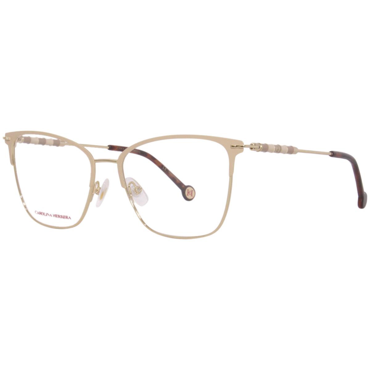 Carolina Herrera CH/0040 Bku Eyeglasses Frame Women`s Gold/nude Full Rim 54mm