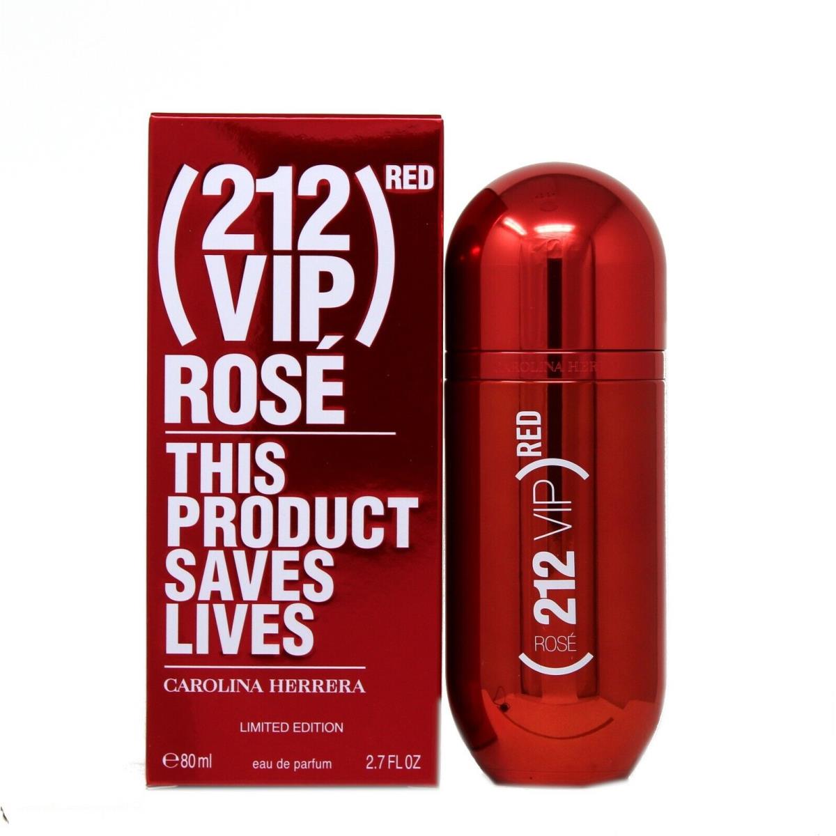 Carolina Herrera CH 212 Vip Red Rose Women This Product Saves Lives Eau DE Parfum Spray 80ML