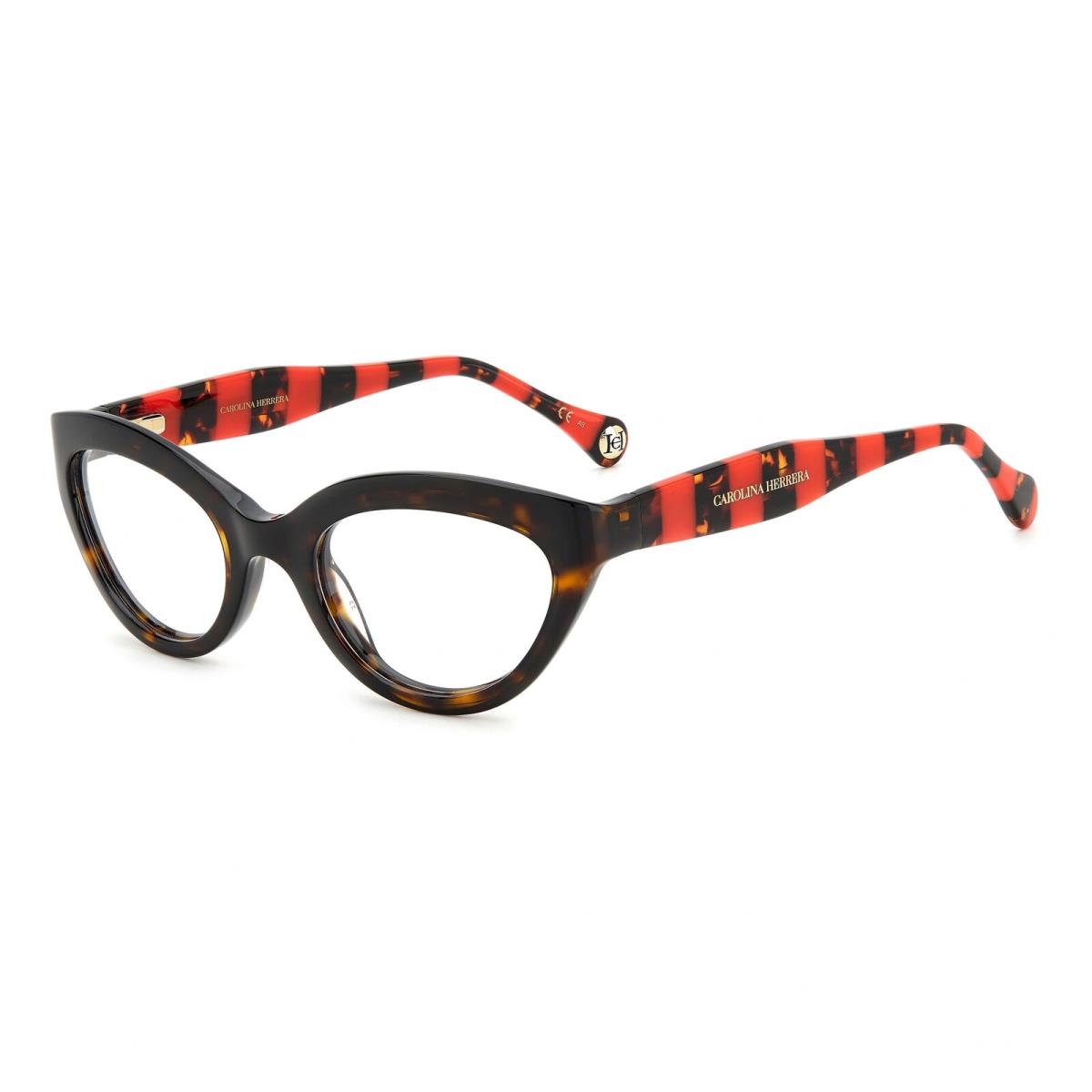 Carolina Herrera HER0090-O63-50 Havana Red Eyeglasses