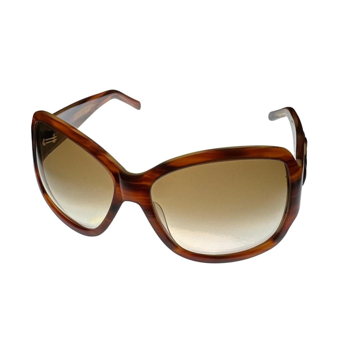 Carolina Herrera Women`s Sunglasses She 739 Plastic Oversize Amber Horn