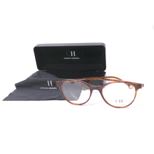 Carolina Herrera VHE777 09AX Eyeglasses Havana SIZE:50-18-140