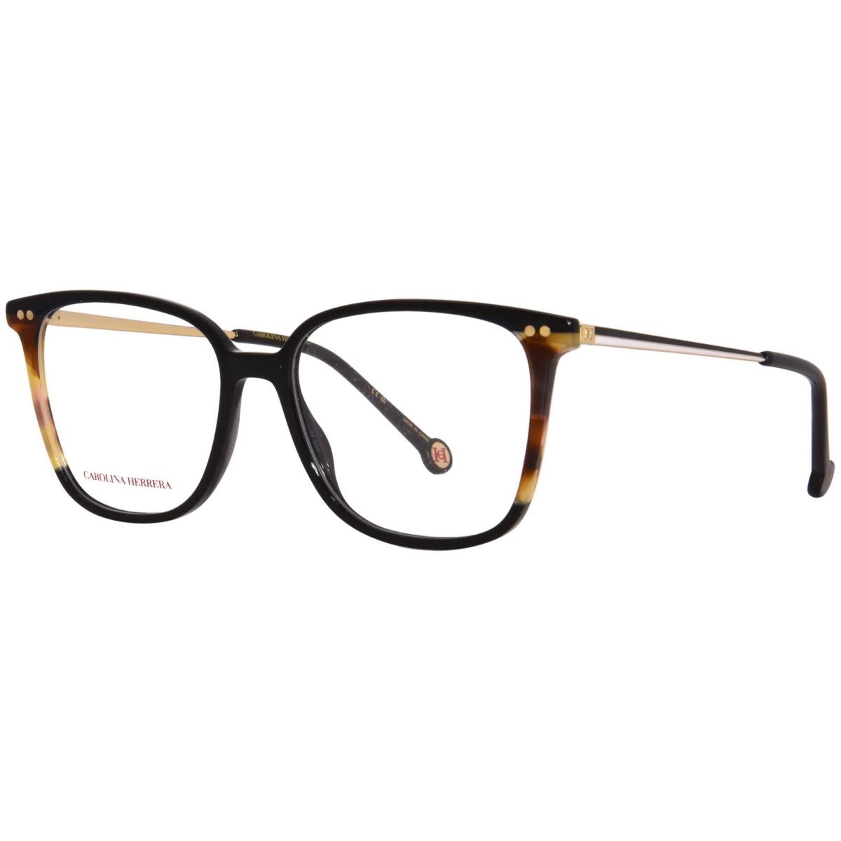 Carolina Herrera Her 0165 WR7 Eyeglasses Women`s Black Havana Full Rim 53mm