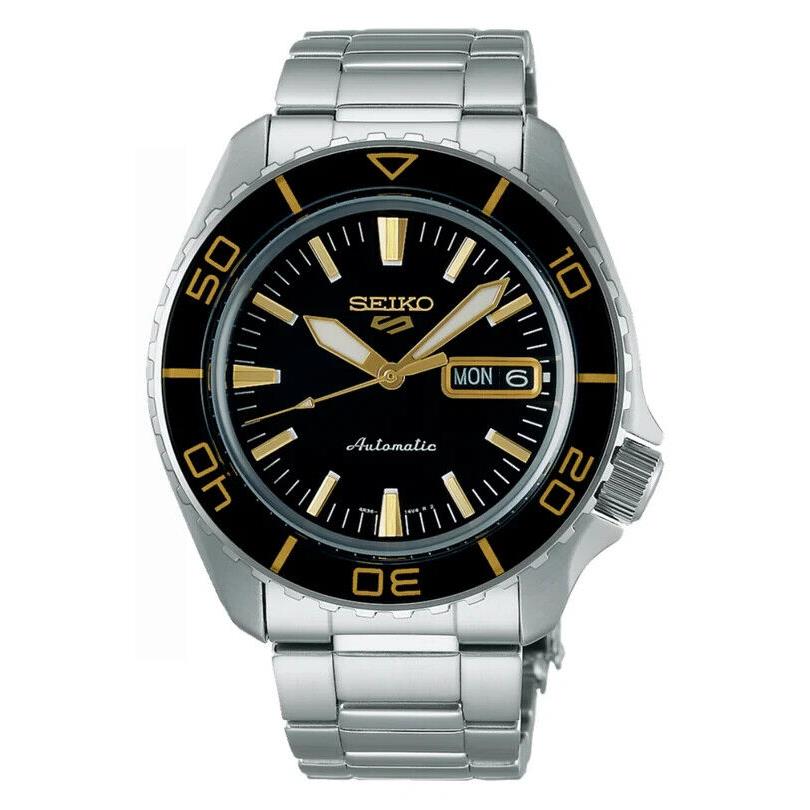 Seiko 5 Sports 42.5mm Black Dial Stainless Steel Watch SRPK99