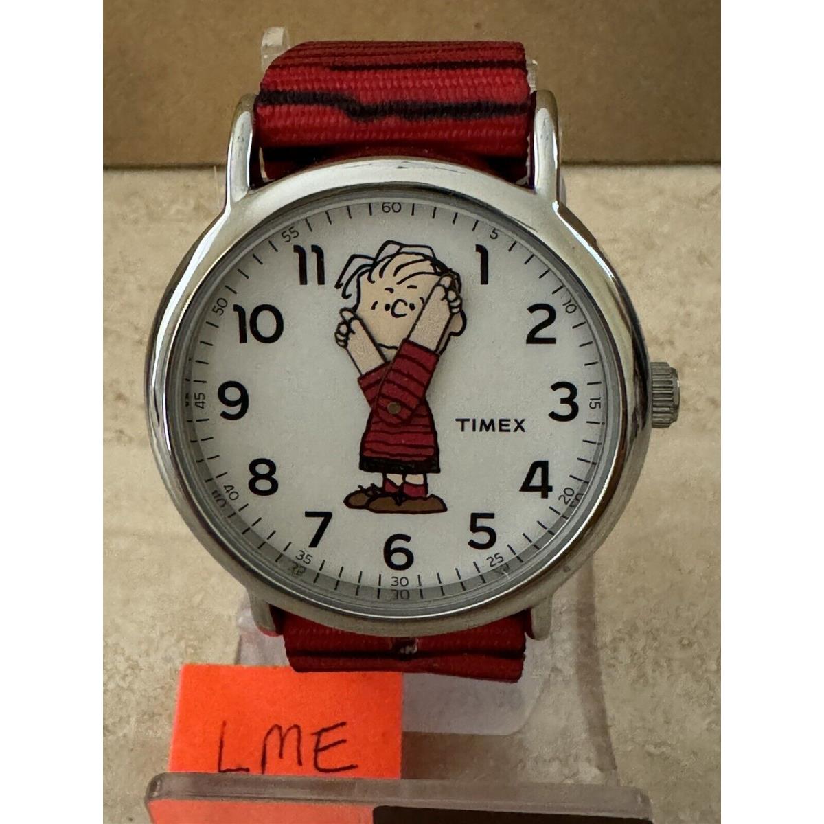 Timex X Peanuts Linus 38mm Weekender Watch TW2R41200 Indiglo Night Light