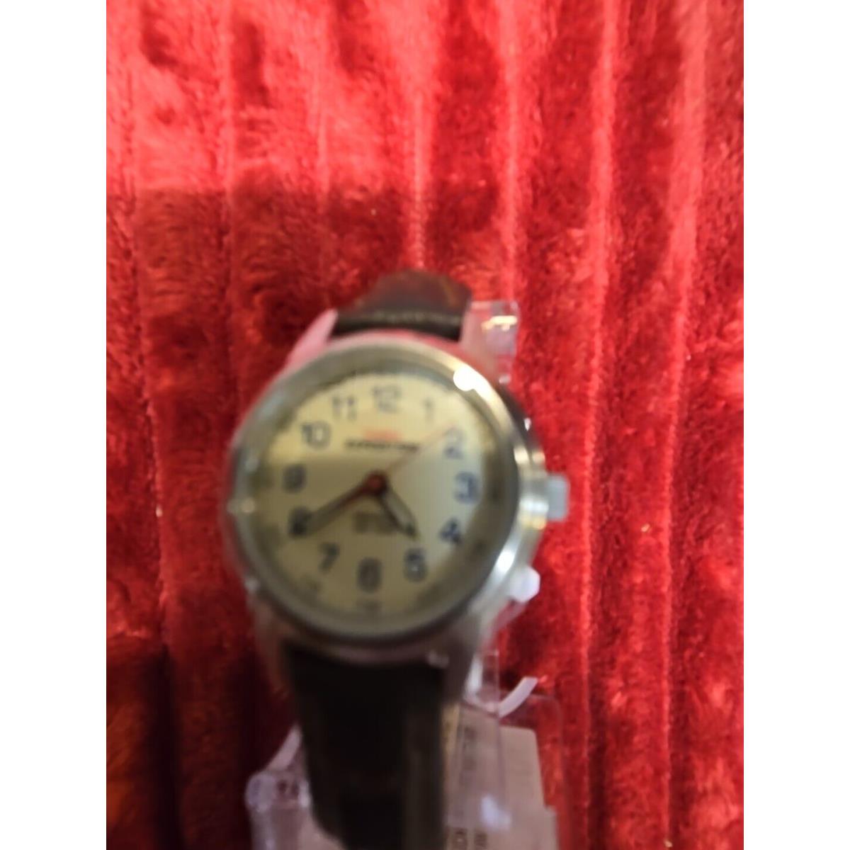 Timex T41181 Women`s Expedition Brown Leather Watch Indiglo 50 Meter WR