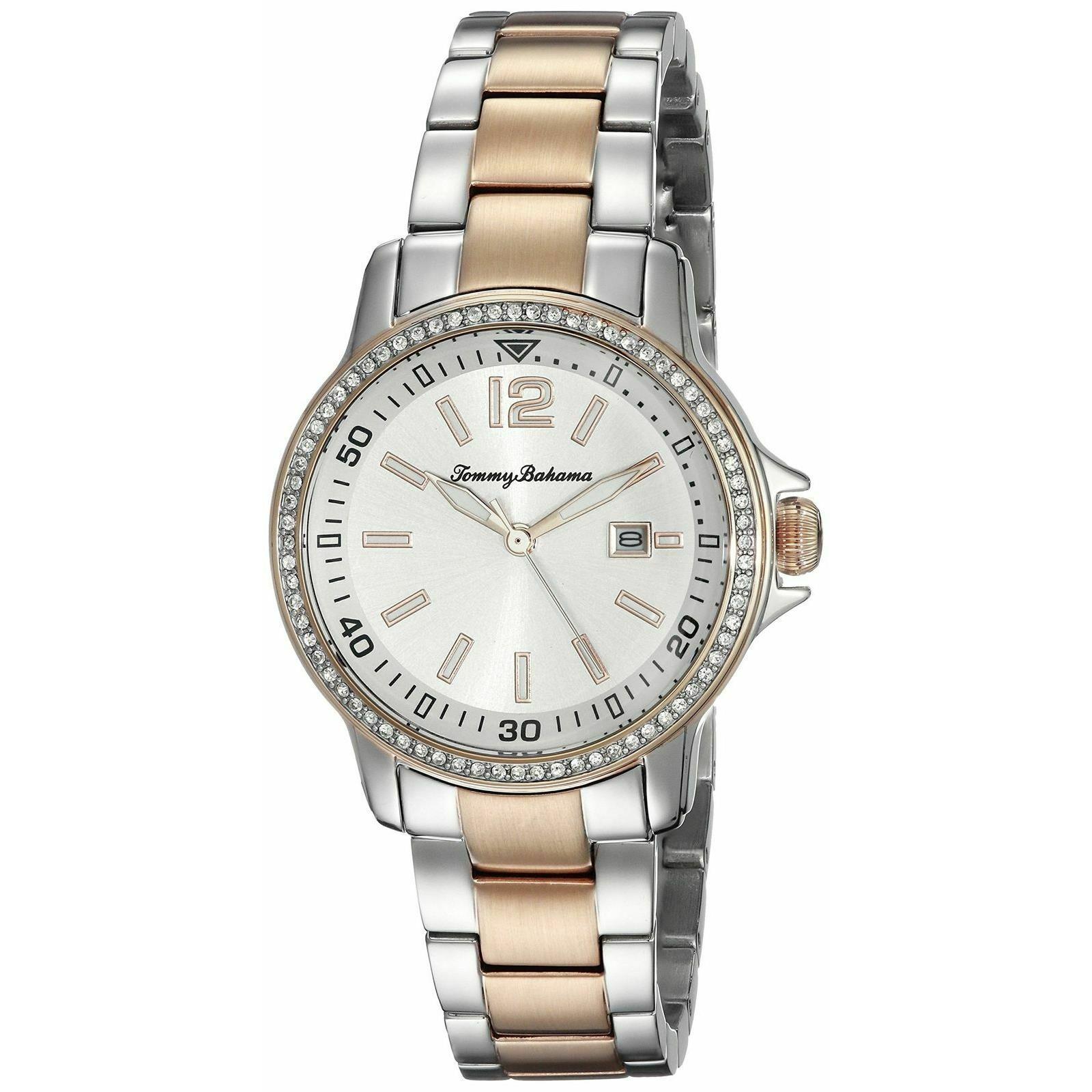 Tommy Bahama TB4070 Island Breeze Silver Dial Two Tone Stainless Women`s Watch