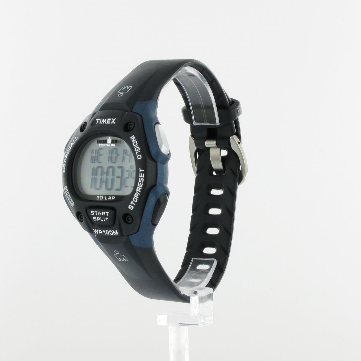 Timex Men`s T5H591 Ironman Classic 30 Full-size Black/blue Resin Strap Watch