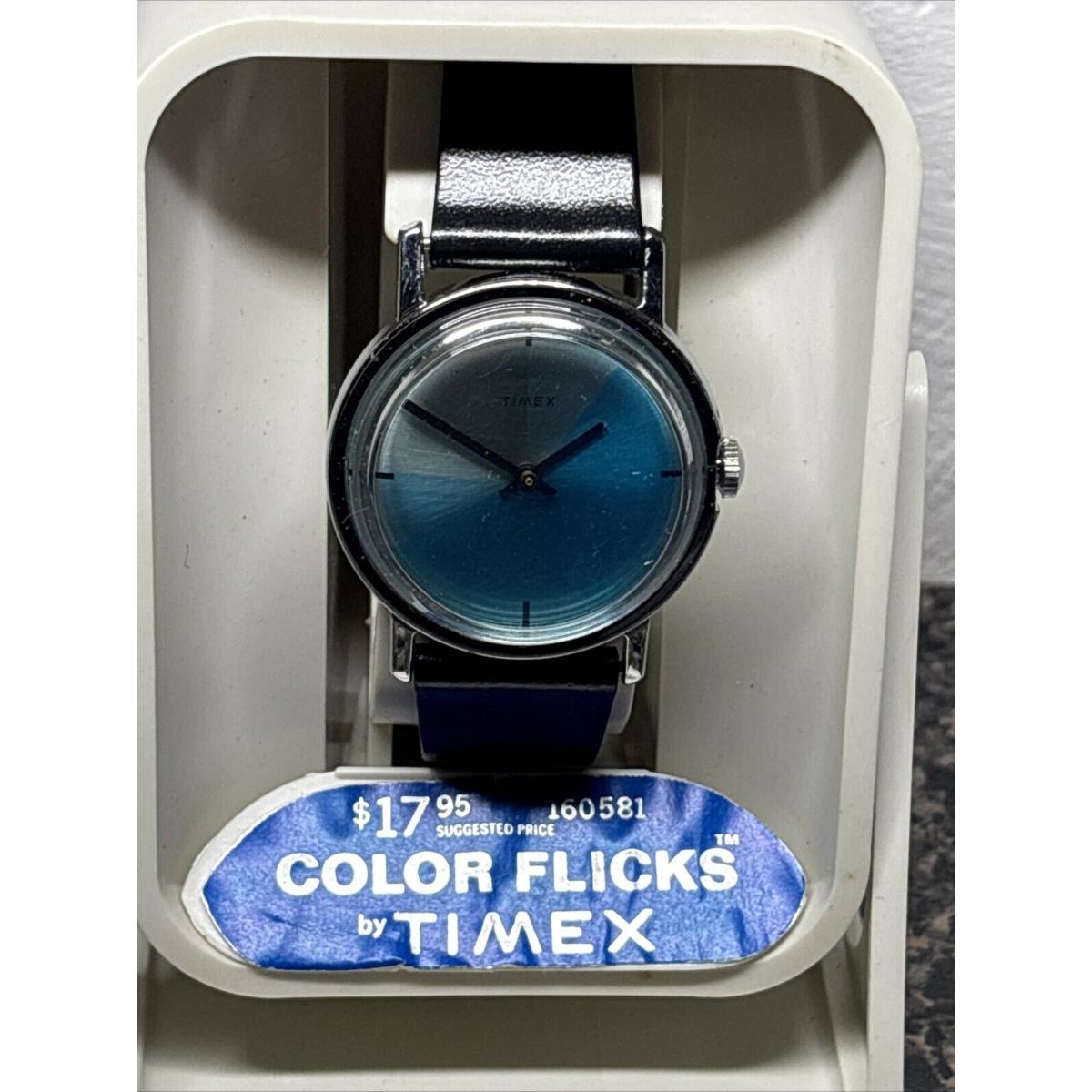 Vintage Nos Timex Color Flicks Blue Pakter Krauss 160581