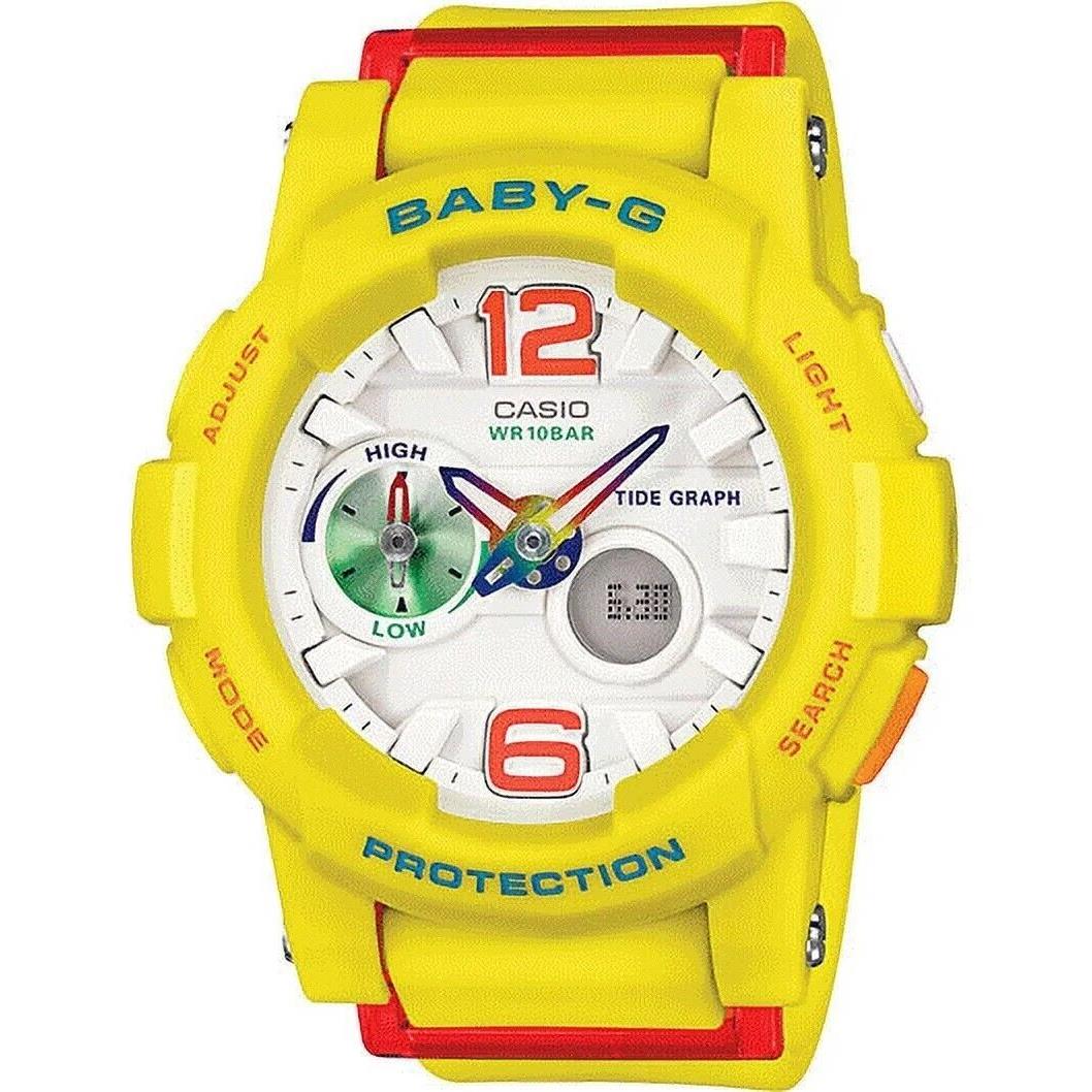 Casio Baby-g Tide Graph World Time Ladies Surfers Watch BGA-180-9B