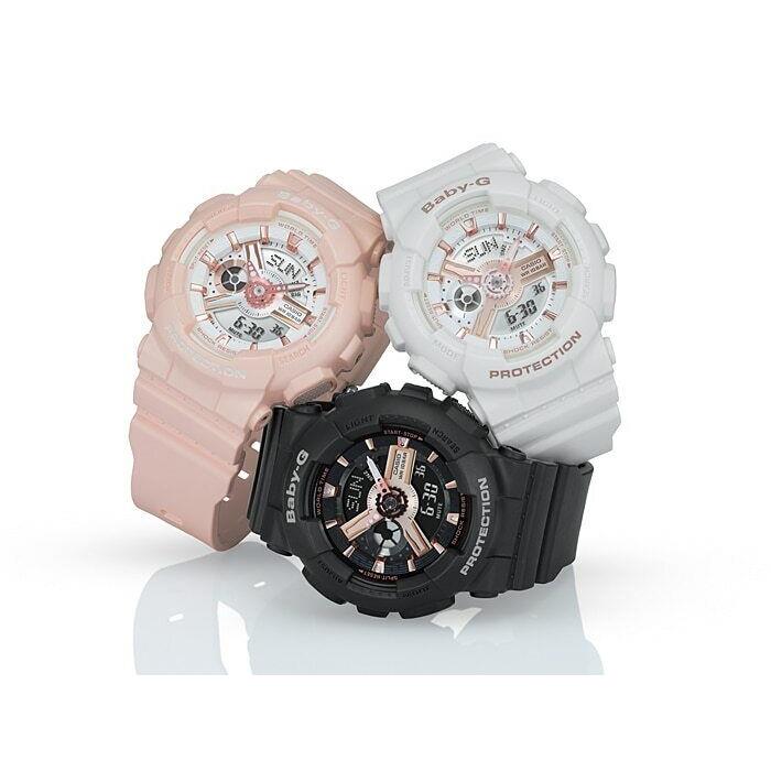 Casio Baby-g Mannish Design Black Women Casual Watch BA-110RG-1A