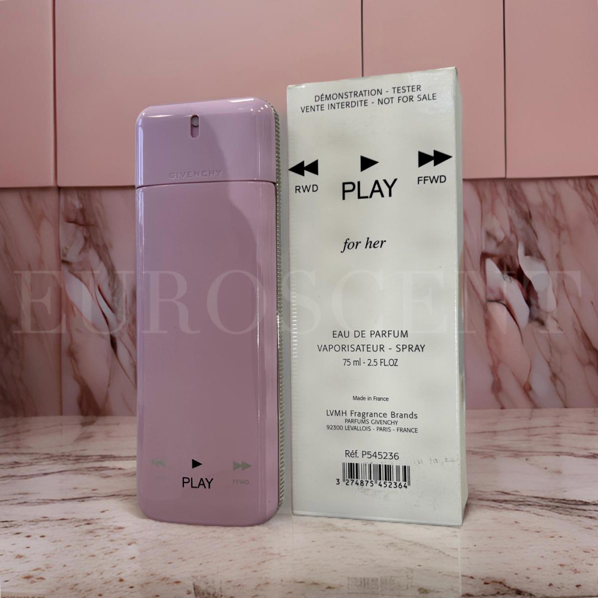 Givenchy Play For Her Eau De Parfum Edp Women`s Perfume 2.5oz 75ml