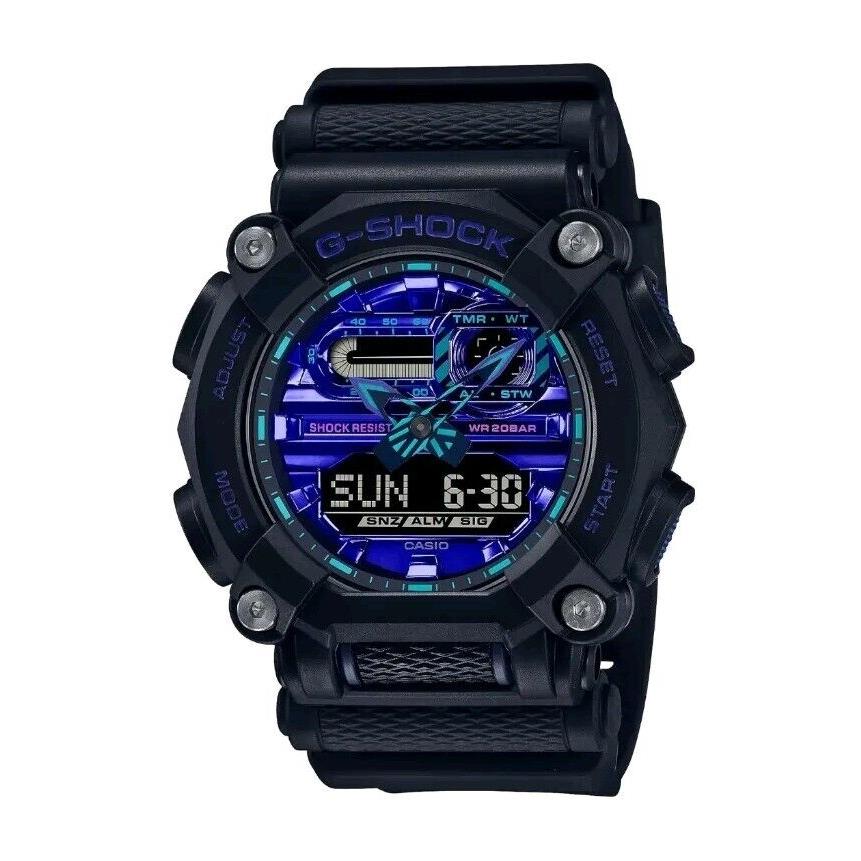 Casio G-shock GA900VB-1A Virtual World Analog-digital Blue Violet Watch