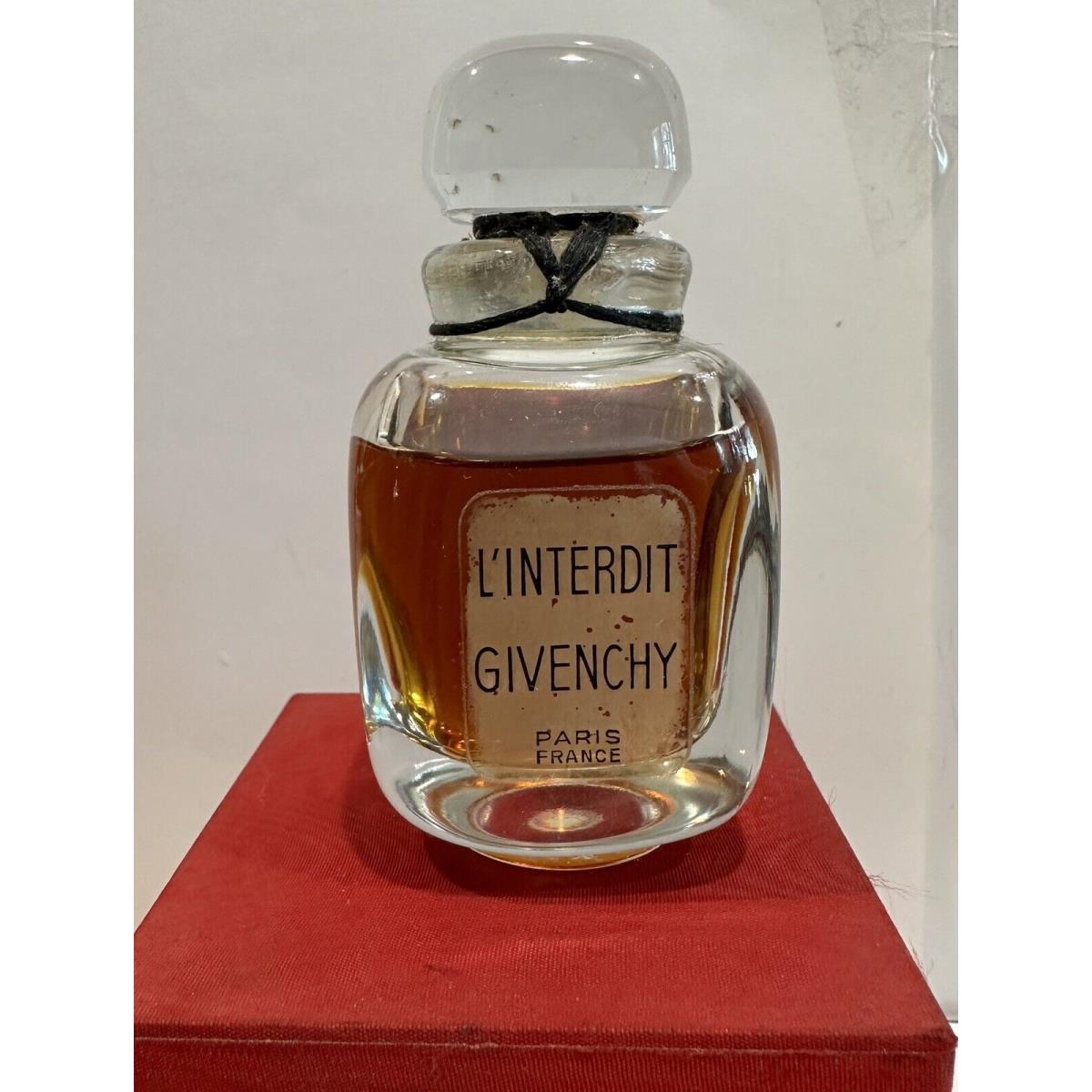 Givenchy L`interdit by Givenchy Vtg Splash Parfum 43ml 1 .45oz Bottle