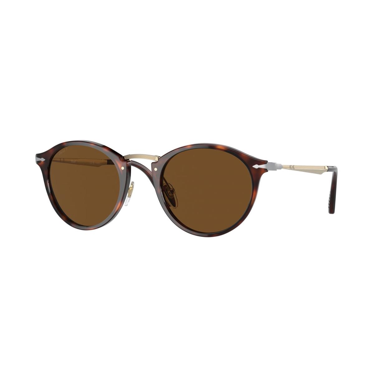 Persol PO3166S 24 57 Gold Havana Brown Polarized 51 mm Men`s Sunglasses