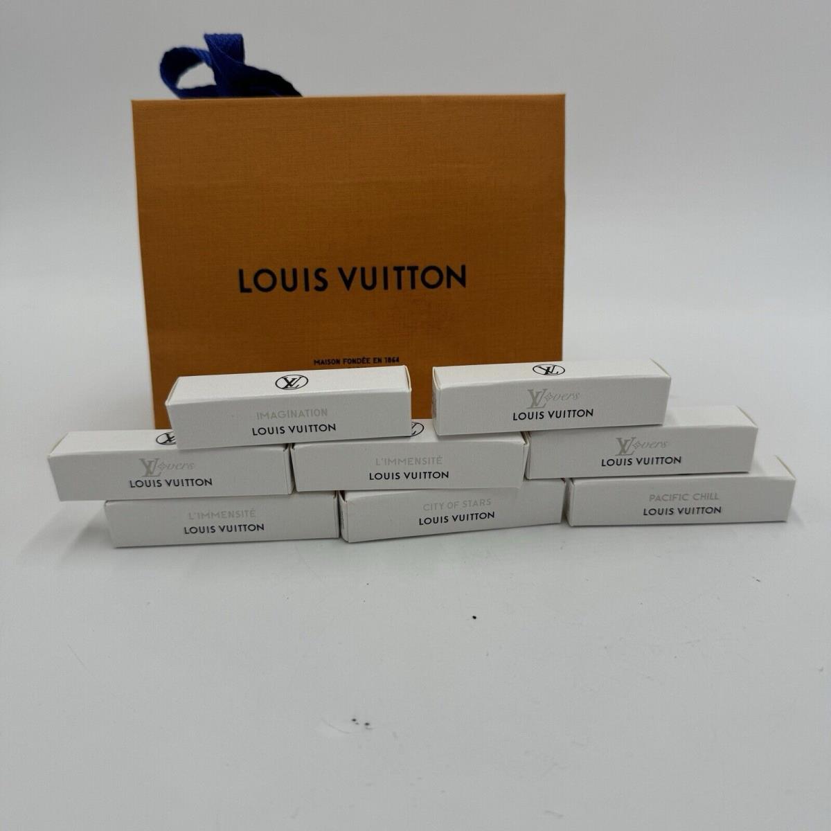 Louis Vuitton Perfume Samples Eau de Partum 2ml 0.06 Fl. OZ 8 Samples Lovers Bag
