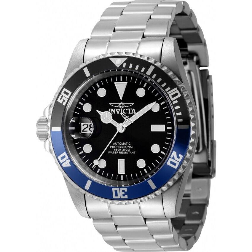 Invicta Pro Diver Automatic Black Dial Batman Bezel Lefty Men`s Watch 43977