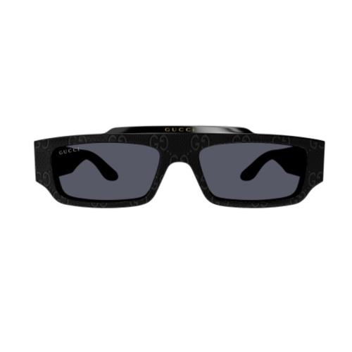 Gucci GG1592S 001 Black/grey Rectangular Men`s Sunglasses