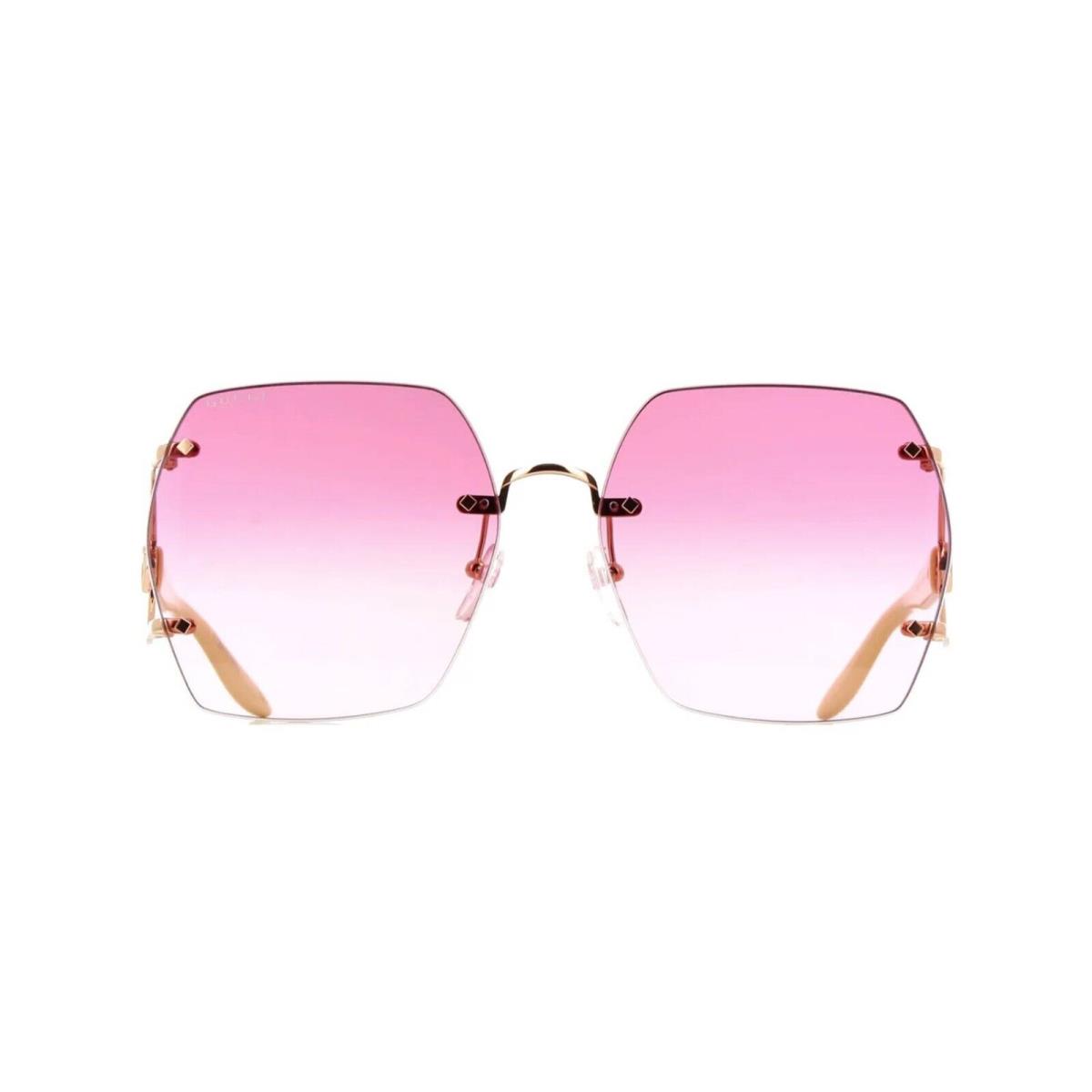 Gucci GG1562S Gold and Ivory/violet Gradient 004 Sunglasses