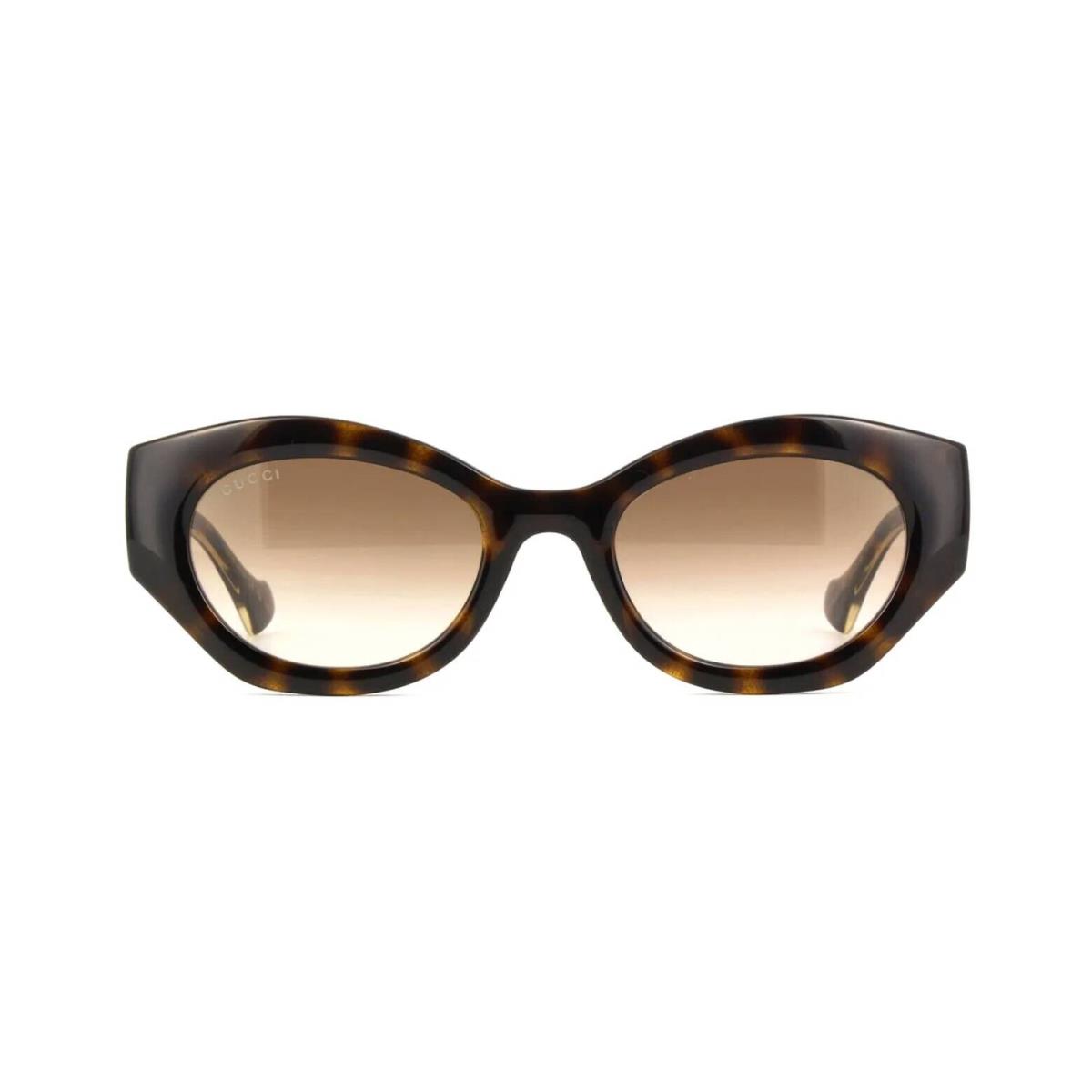 Gucci GG1553S Havana Gold/brown Shaded 002 Sunglasses