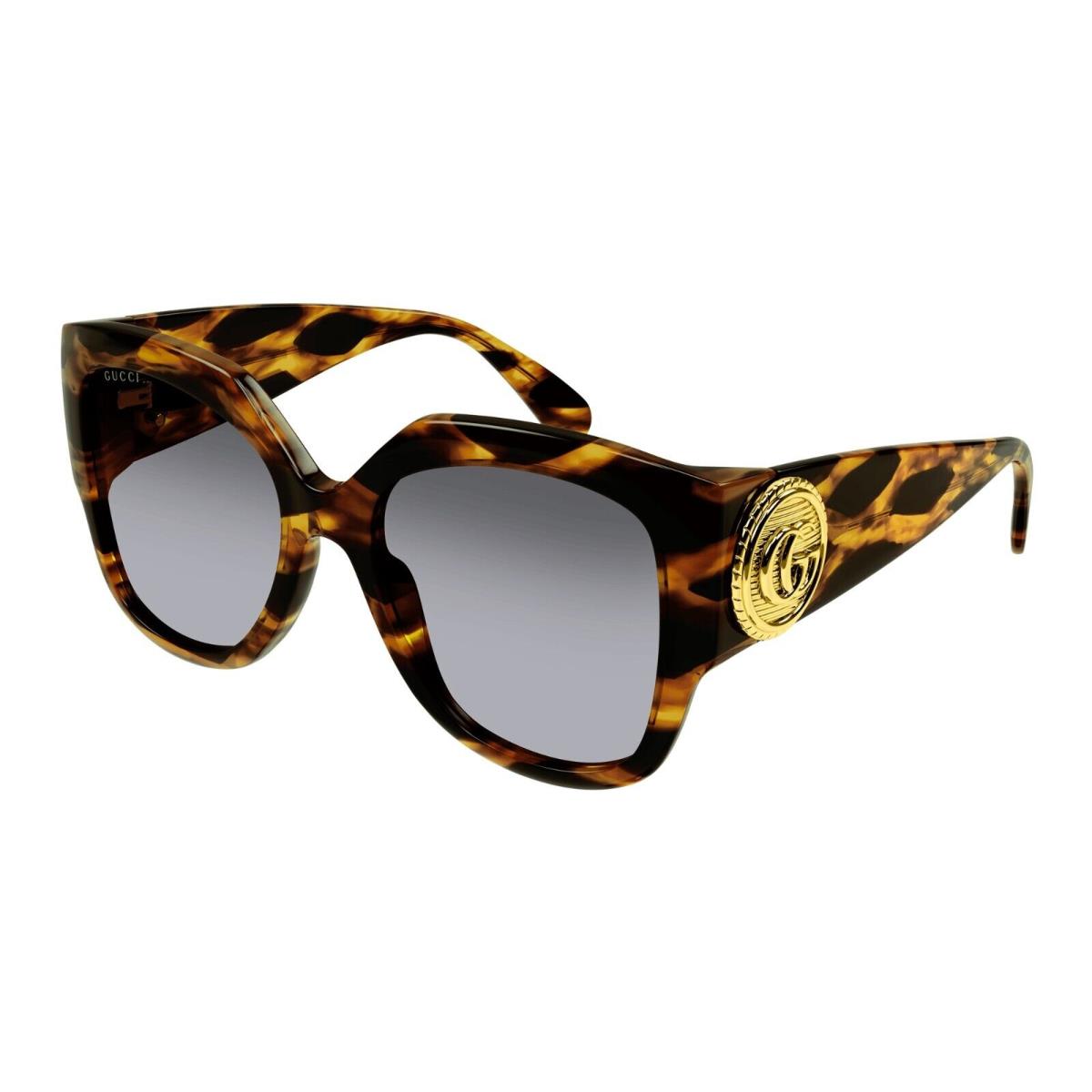 Gucci GG1407S Havana/grey Shaded 002 Sunglasses