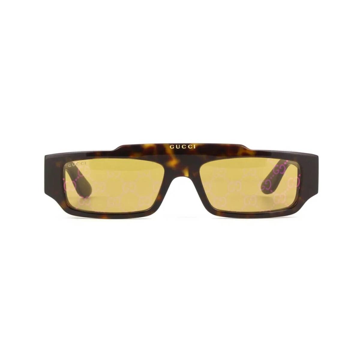 Gucci GG1592S Dark Havana/brown Pattern 002 Sunglasses