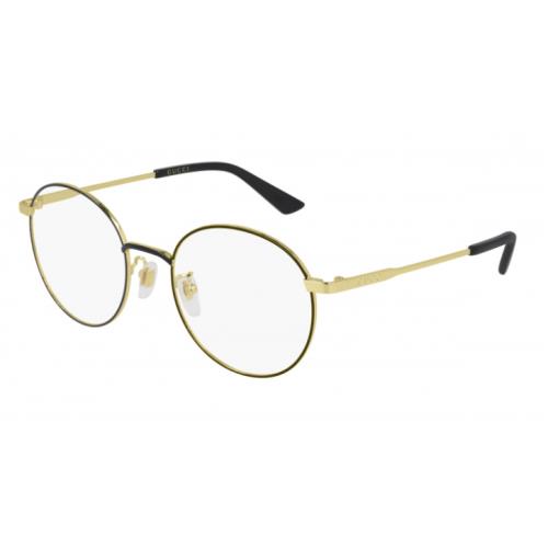 Gucci Sunglasses GG0862OA 001 53 Black/gold Man Round Optical Frame